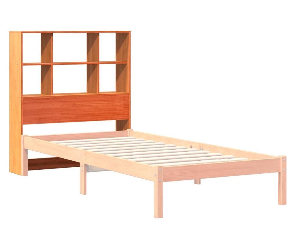 viaszbarna tömör fenyőfa fejtámla tárolóval 90 cm - 7