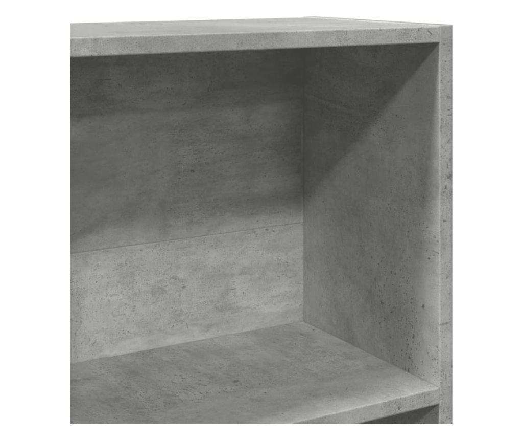 betonszürke szerelt fa könyvespolc 60 x 24 x 176 cm - 7