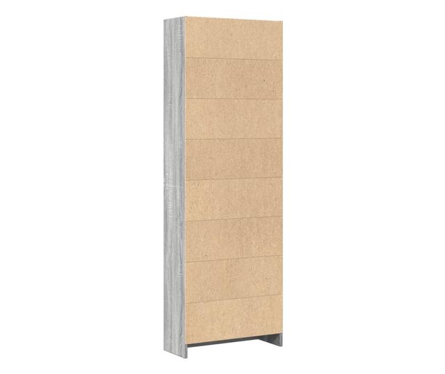 szürke sonoma színű szerelt fa könyvespolc 60 x 24 x 176 cm