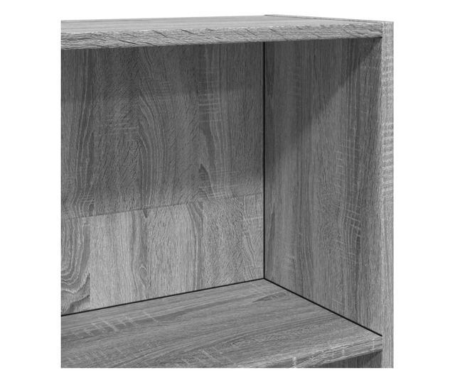 szürke sonoma színű szerelt fa könyvespolc 60 x 24 x 176 cm