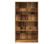 antik fa színű szerelt fa könyvespolc 80 x 24 x 143 cm thumbnail 4