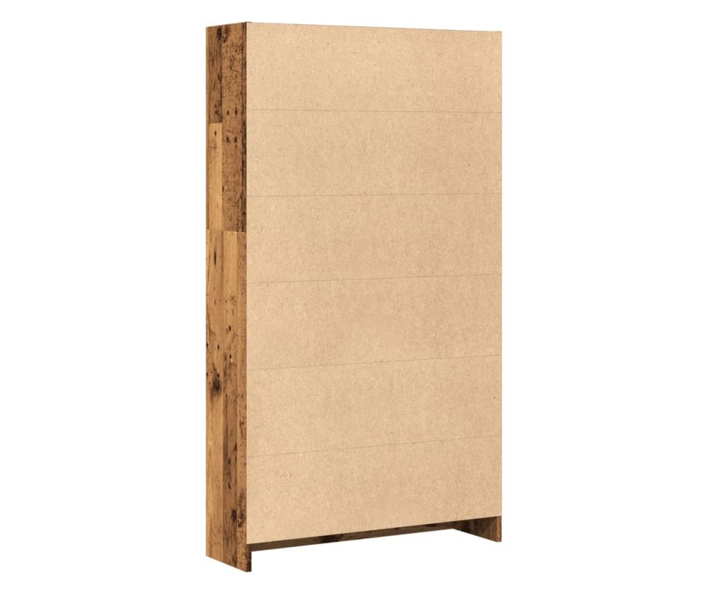 antik fa színű szerelt fa könyvespolc 80 x 24 x 143 cm - 6