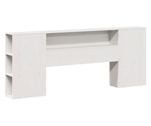 fehér tömör fenyőfa fejtámla tárolóval 180 cm