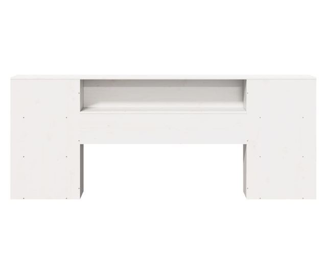 fehér tömör fenyőfa fejtámla tárolóval 180 cm