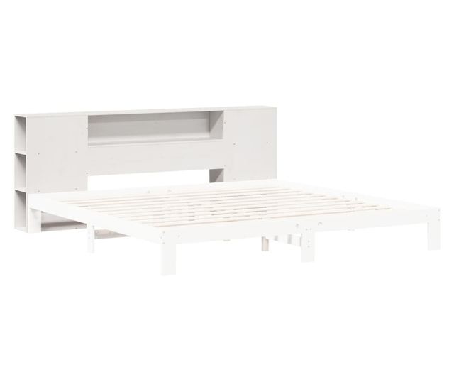 fehér tömör fenyőfa fejtámla tárolóval 180 cm