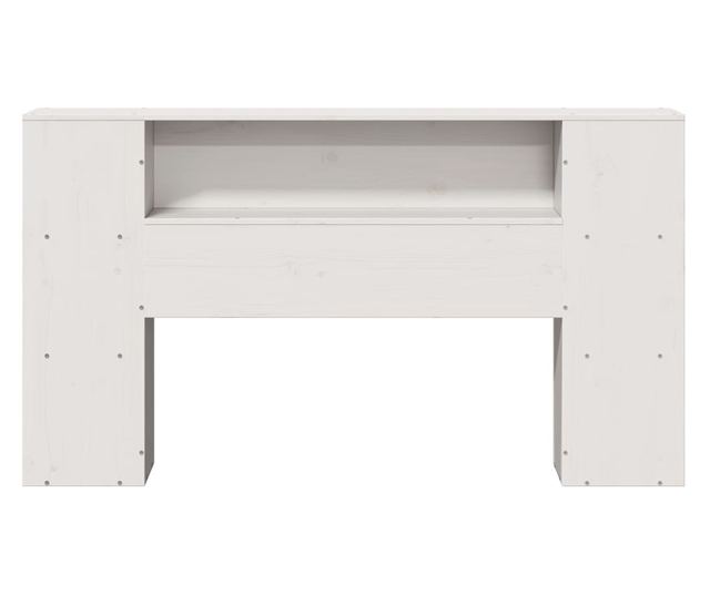 fehér tömör fenyőfa fejtámla tárolóval 135 cm