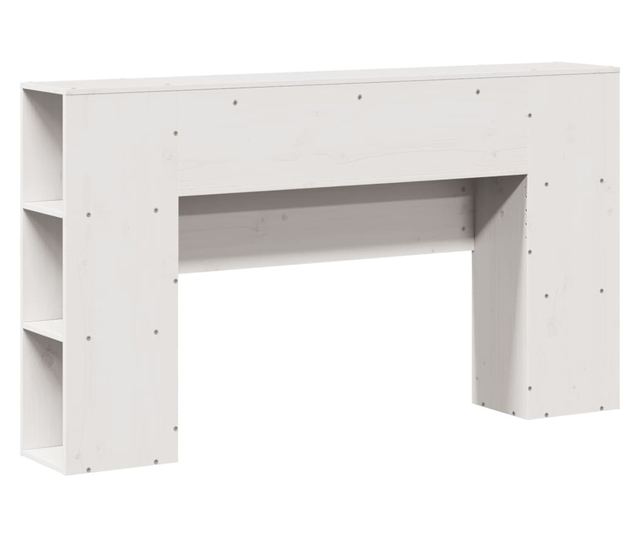 fehér tömör fenyőfa fejtámla tárolóval 135 cm