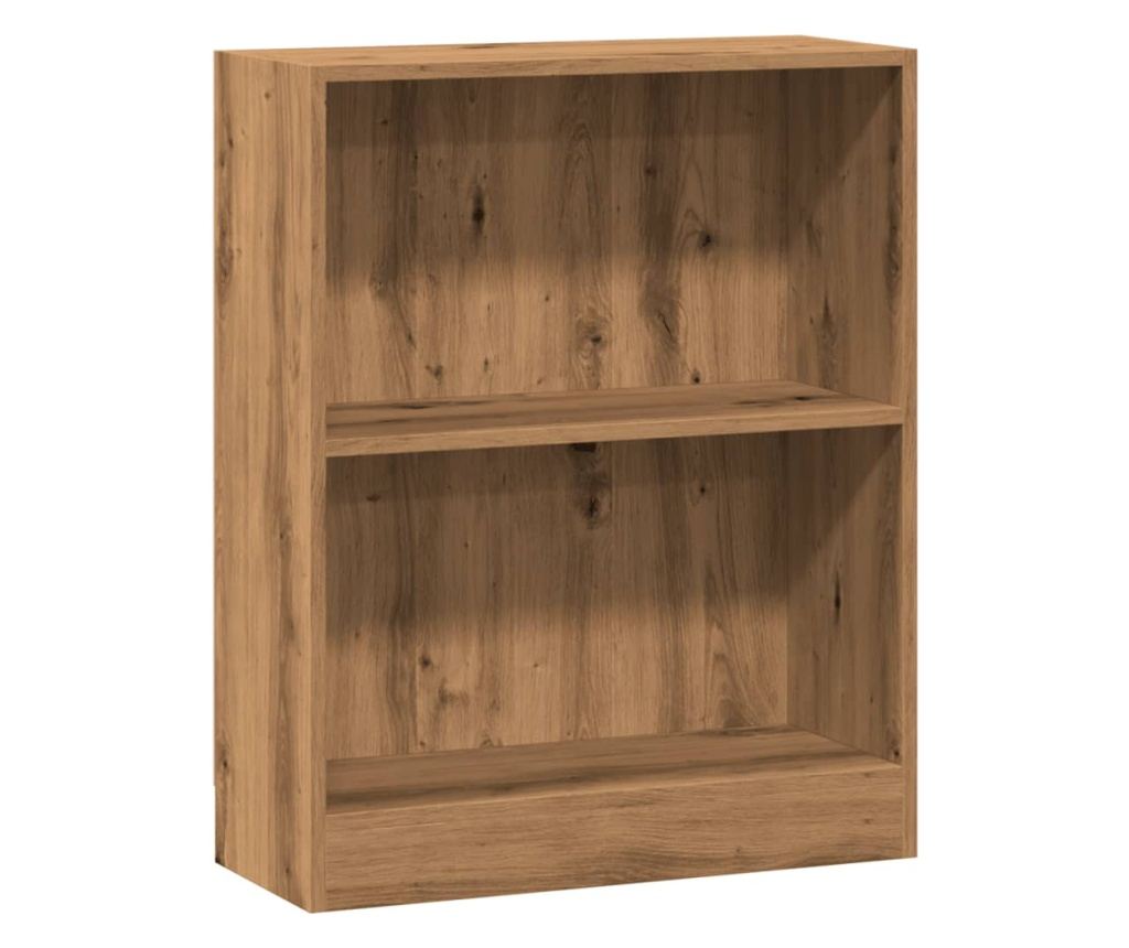 kézműves tölgy szerelt fa könyvespolc 60 x 24 x 76 cm - 2