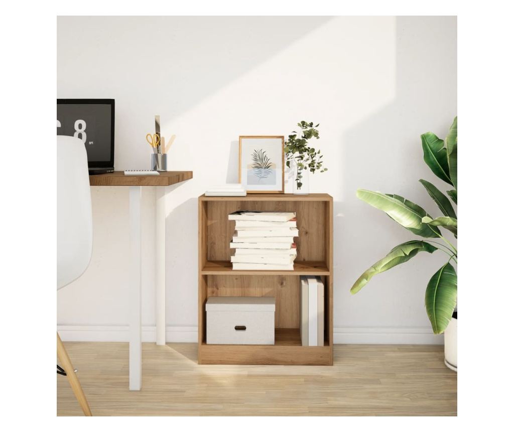 kézműves tölgy szerelt fa könyvespolc 60 x 24 x 76 cm - 3