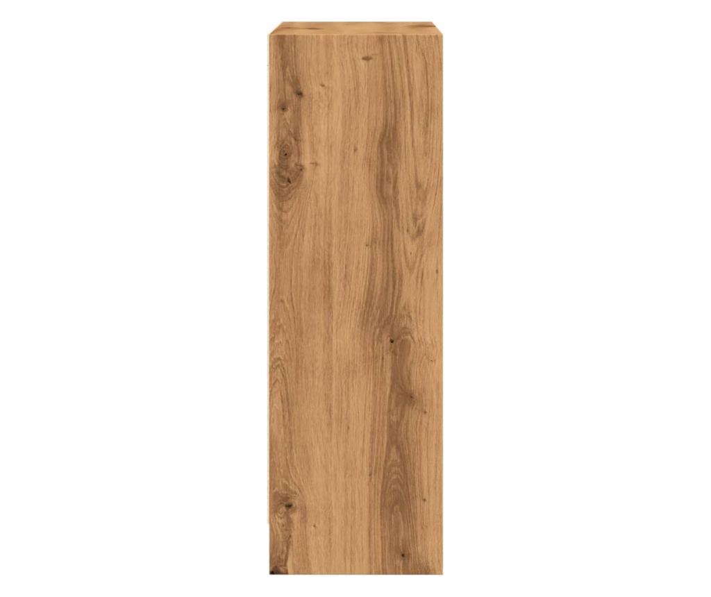 kézműves tölgy szerelt fa könyvespolc 60 x 24 x 76 cm - 5