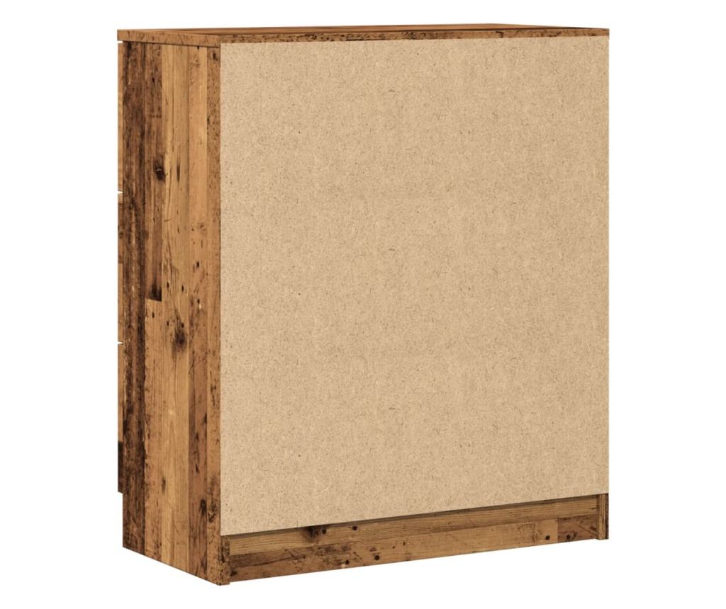 antik fa színű szerelt fa tálalószekrény 60 x 30 x 70 cm - 6