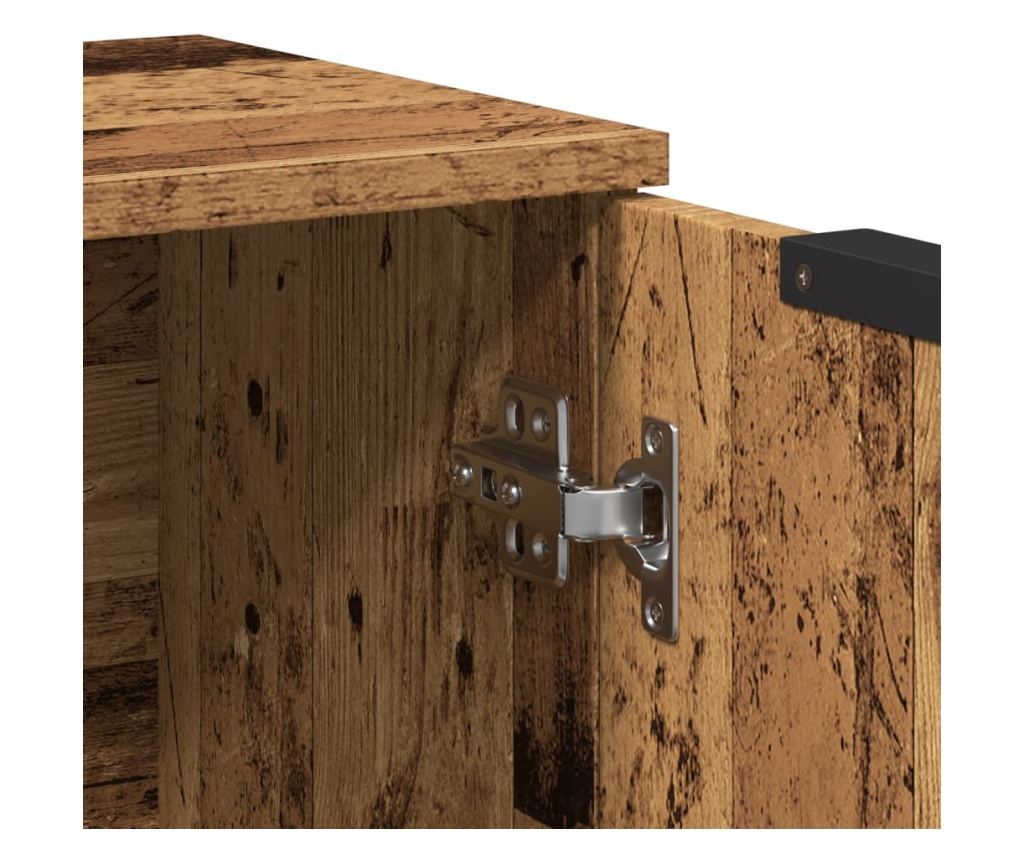 antik fa színű szerelt fa tálalószekrény 60 x 30 x 70 cm - 9