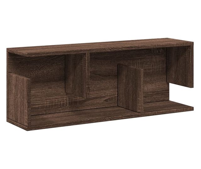 barna tölgy színű szerelt fa fali szekrény 80 x 20 x 30 cm