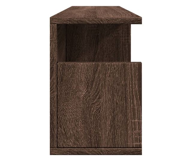 barna tölgy színű szerelt fa fali szekrény 80 x 20 x 30 cm