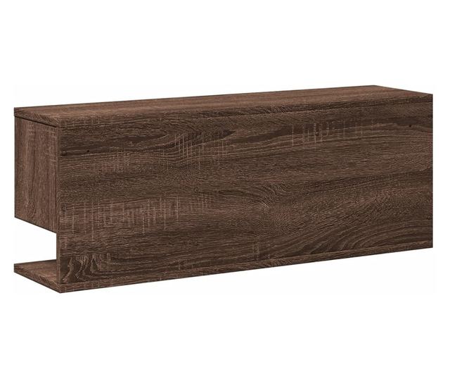 barna tölgy színű szerelt fa fali szekrény 80 x 20 x 30 cm