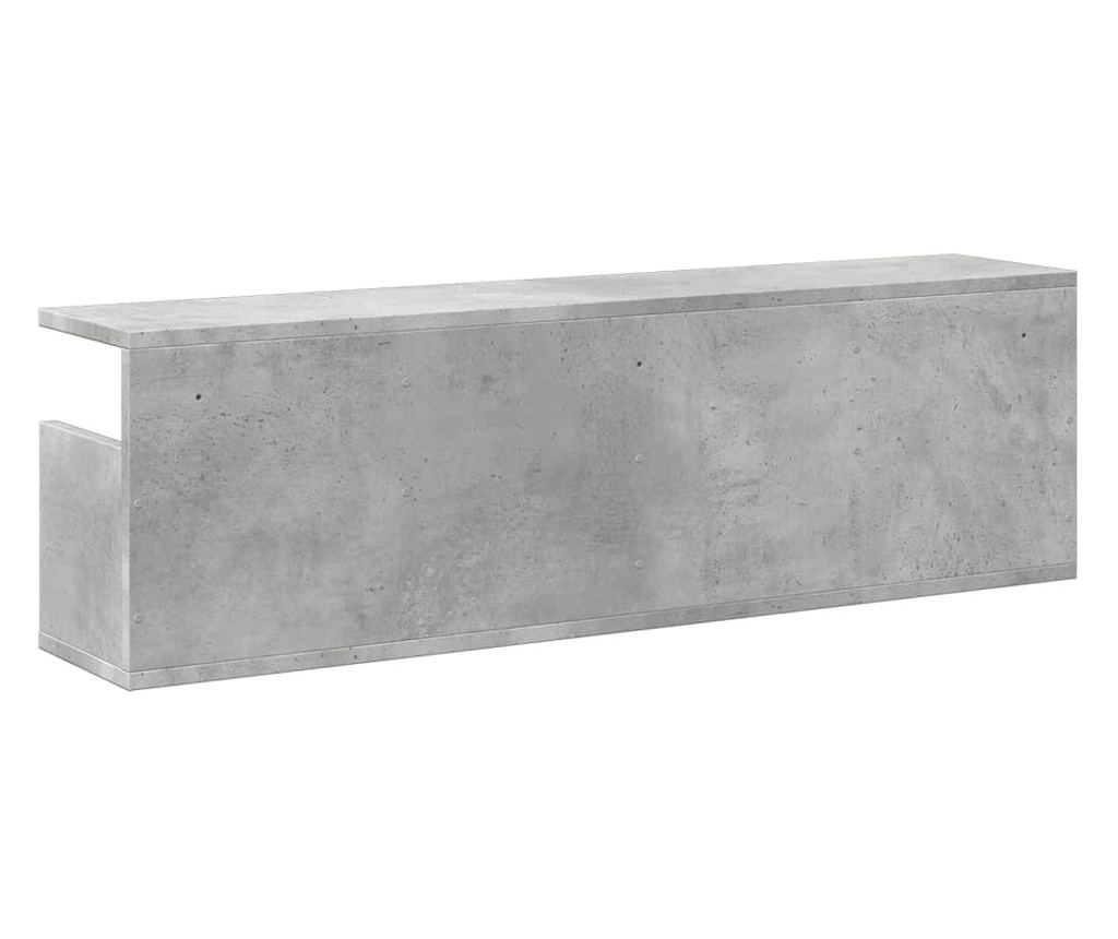 betonszürke szerelt fa faliszekrény 100 x 20 x 30 cm - 6