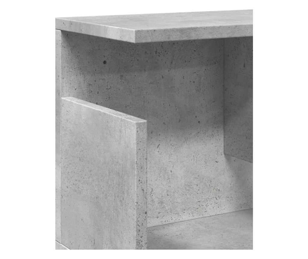 betonszürke szerelt fa faliszekrény 100 x 20 x 30 cm - 7