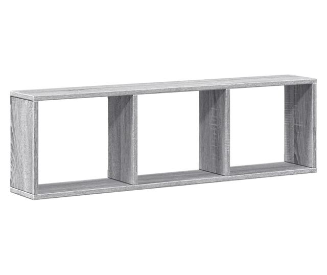 szürke sonoma színű szerelt fa faliszekrény 100 x 16 x 30 cm