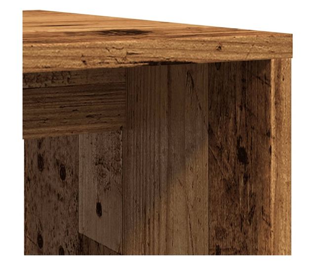 antik fa színű szerelt fa dohányzóasztal 100 x 48 x 40 cm