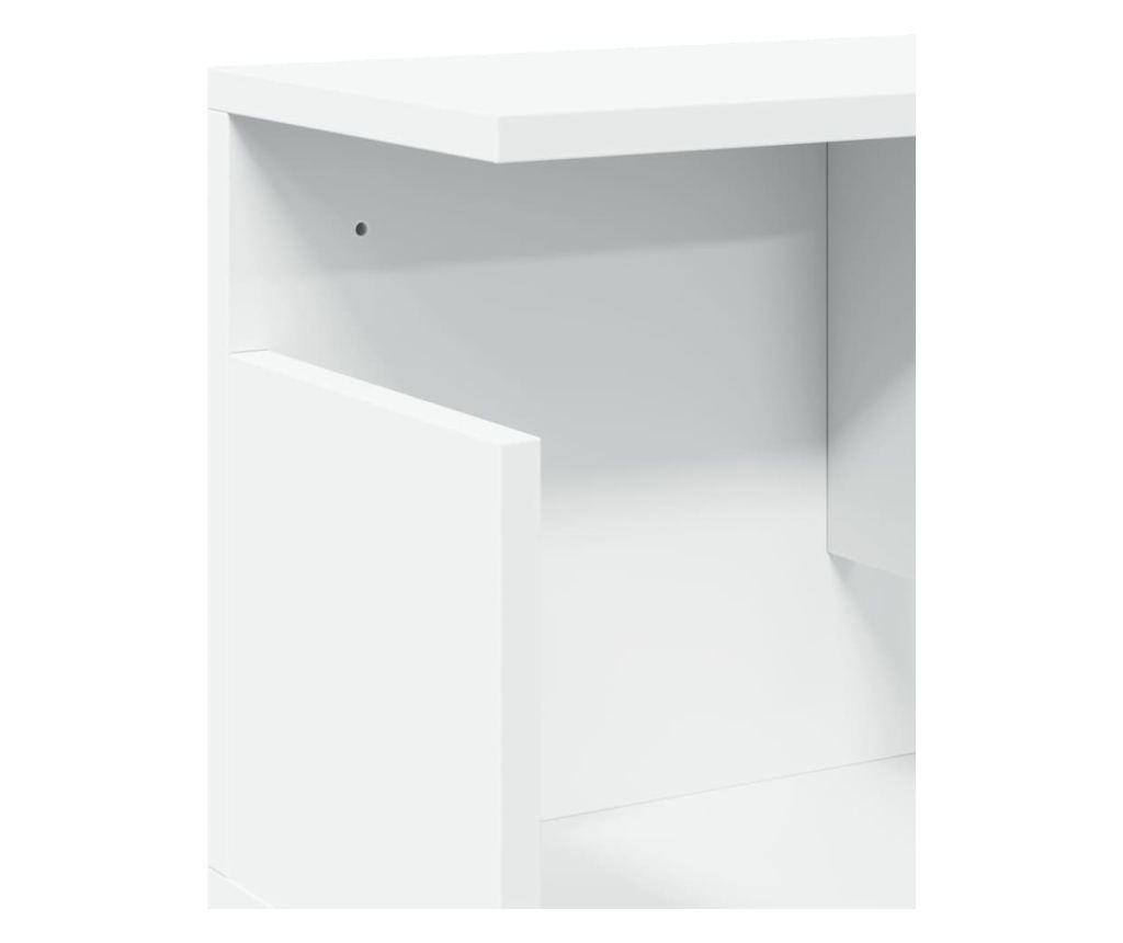 fehér szerelt fa faliszekrény 80 x 20 x 30 cm - 7