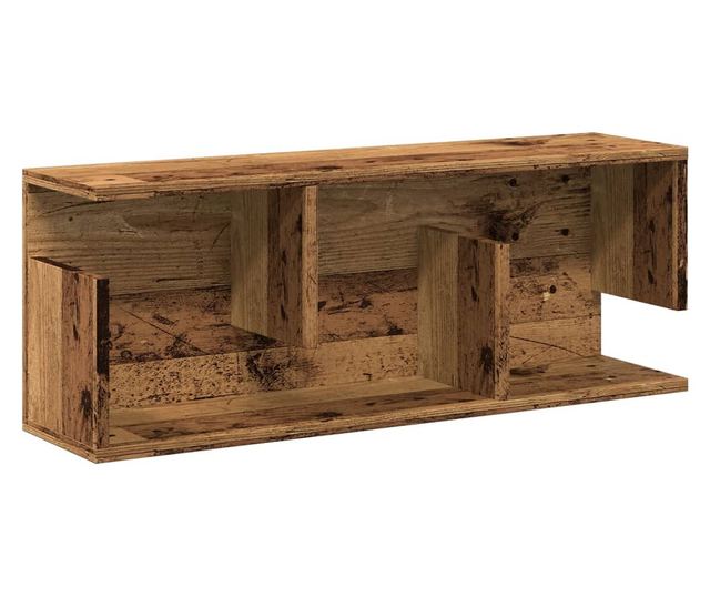 antik fa színű szerelt fa faliszekrény 80 x 20 x 30 cm