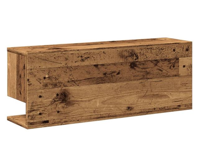 antik fa színű szerelt fa faliszekrény 80 x 20 x 30 cm