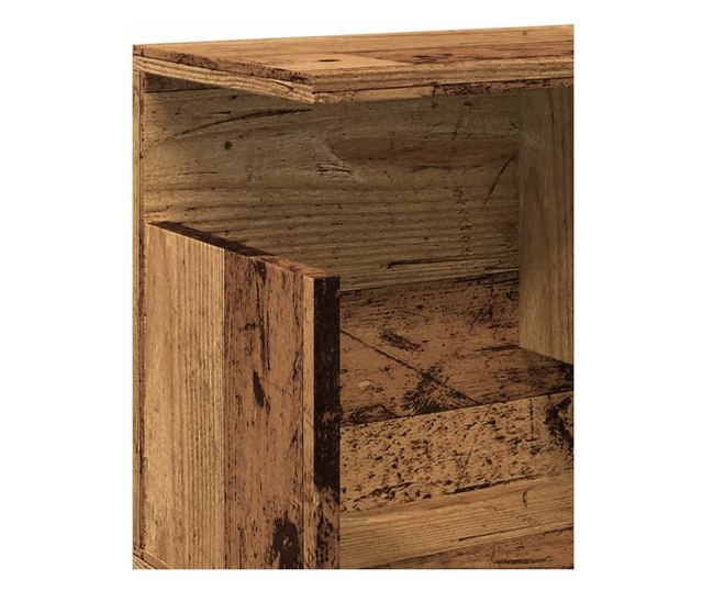 antik fa színű szerelt fa faliszekrény 80 x 20 x 30 cm