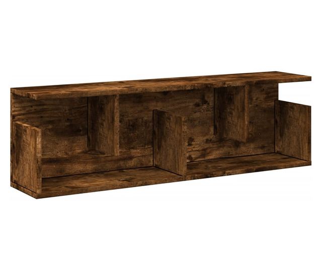 füstös tölgy színű szerelt fa faliszekrény 100 x 20 x 30 cm