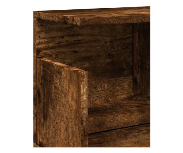 füstös tölgy színű szerelt fa faliszekrény 100 x 20 x 30 cm