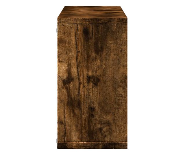 füstös tölgy színű szerelt fa fali szekrény 100 x 16 x 30 cm