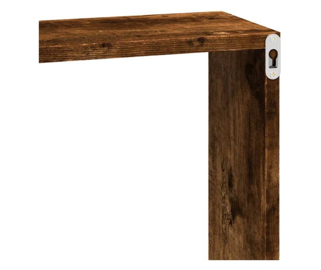 füstös tölgy színű szerelt fa fali szekrény 100 x 16 x 30 cm