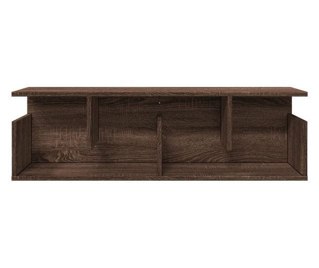 barna tölgy színű szerelt fa fali szekrény 100 x 20 x 30 cm