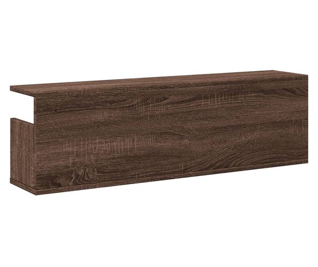 barna tölgy színű szerelt fa fali szekrény 100 x 20 x 30 cm