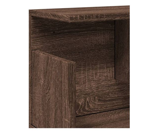 barna tölgy színű szerelt fa fali szekrény 100 x 20 x 30 cm