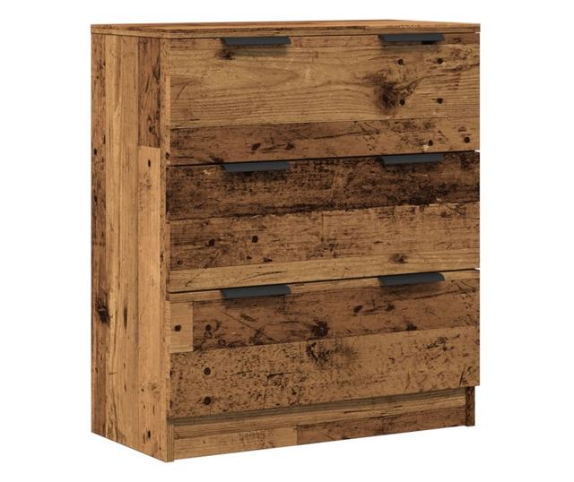 antik fa színű szerelt fa tálalószekrény 60 x 30 x 70 cm