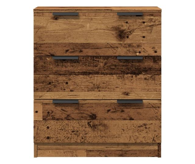 antik fa színű szerelt fa tálalószekrény 60 x 30 x 70 cm