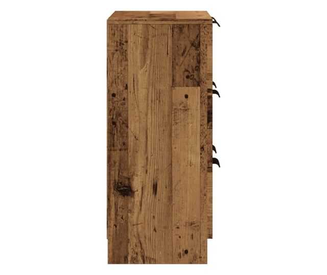 antik fa színű szerelt fa tálalószekrény 60 x 30 x 70 cm