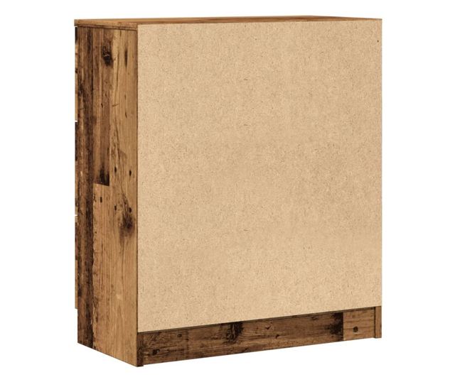 antik fa színű szerelt fa tálalószekrény 60 x 30 x 70 cm