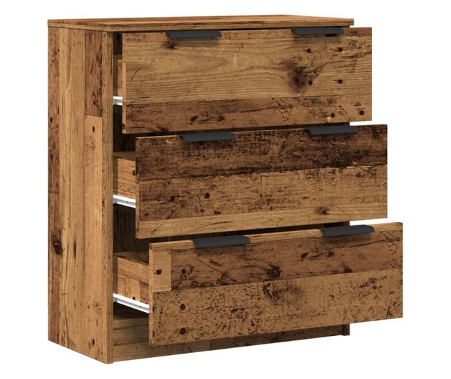 antik fa színű szerelt fa tálalószekrény 60 x 30 x 70 cm