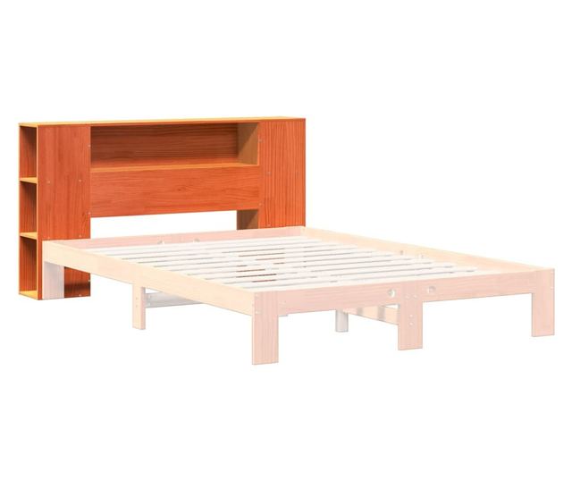 viaszbarna tömör fenyőfa fejtámla tárolóval 150 cm