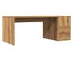 kézműves tölgy színű szerelt fa dohányzóasztal 90 x 45 x 35 cm thumbnail 2