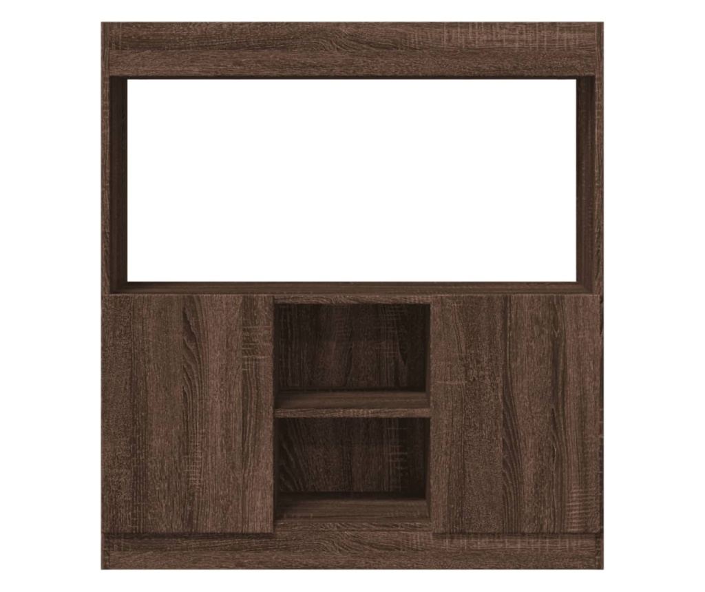 barna tölgy színű szerelt fa magasszekrény 92 x 33 x 100 cm - 5