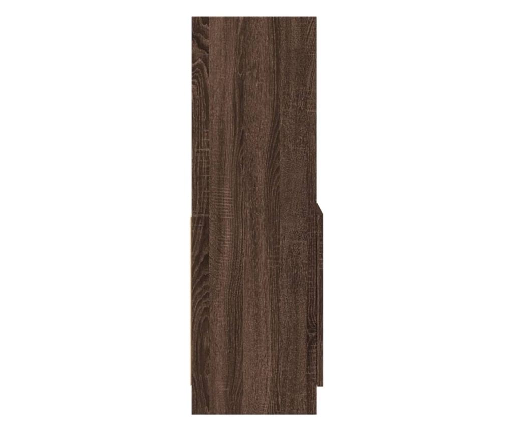 barna tölgy színű szerelt fa magasszekrény 92 x 33 x 100 cm - 6