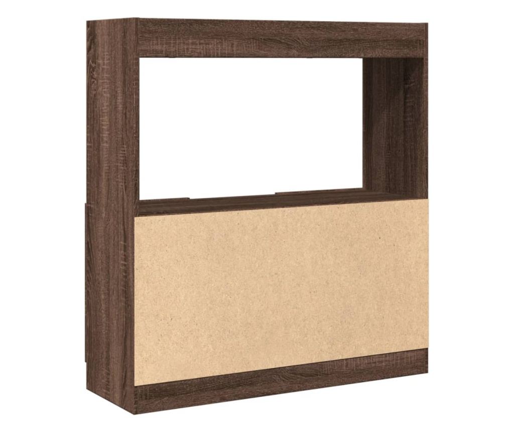 barna tölgy színű szerelt fa magasszekrény 92 x 33 x 100 cm - 7