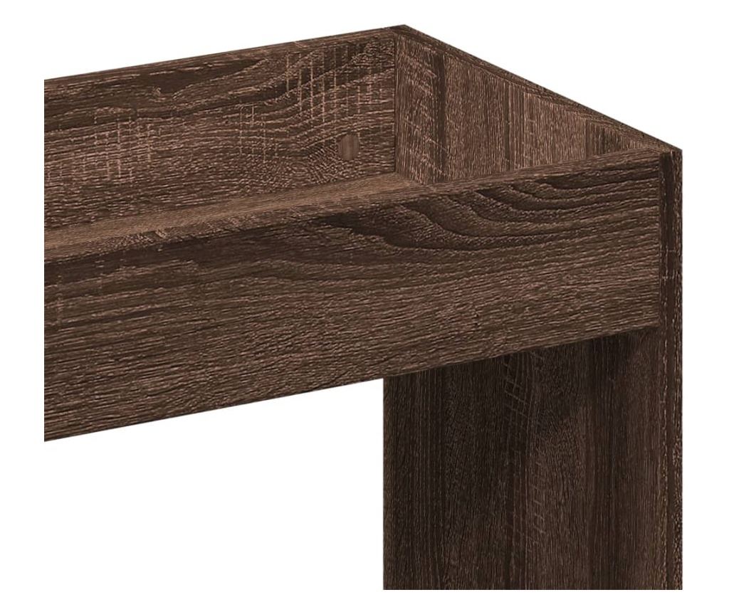 barna tölgy színű szerelt fa magasszekrény 92 x 33 x 100 cm - 9