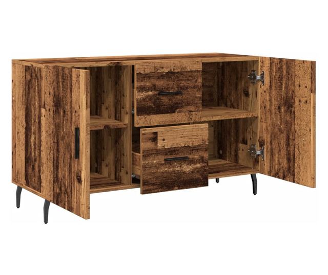 antik fa színű szerelt fa tálalószekrény 100 x 36 x 60 cm