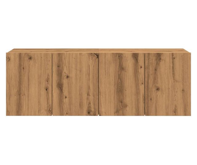 2 db kézműves tölgy falra szerelhető TV-szekrény 60x30x41 cm