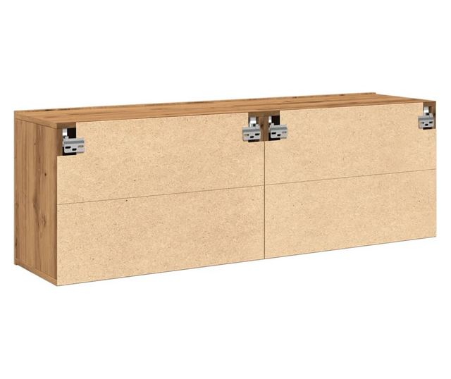 2 db kézműves tölgy falra szerelhető TV-szekrény 60x30x41 cm