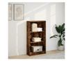füstös tölgy színű szerelt fa könyvszekrény 60 x 24 x 109 cm thumbnail 3