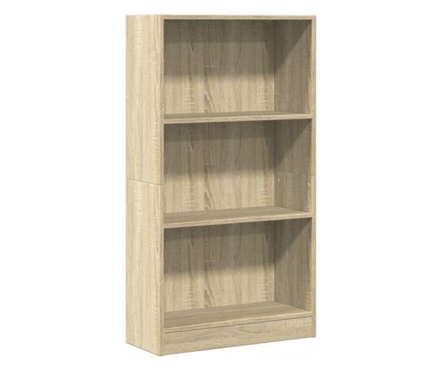 sonoma tölgy színű szerelt fa könyvespolc 60 x 24 x 109 cm